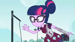 Size: 3410x1920 | Tagged: safe, imported from derpibooru, screencap, sci-twi, twilight sparkle, equestria girls, friendship games, female, glasses, high res, shrunken pupils, solo