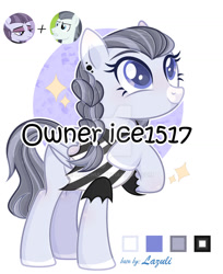 Size: 1280x1569 | Tagged: safe, artist:hoochuu, artist:mint-light, imported from derpibooru, inky rose, silver shill, pegasus, pony, abstract background, base used, clothes, deviantart watermark, eyelashes, female, fusion, male, mare, obtrusive watermark, screencap reference, smiling, stallion, watermark, wings