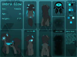 Size: 5972x4408 | Tagged: safe, artist:thehuskylord, imported from derpibooru, oc, oc:umbra glow, bat pony, pony, butt freckles, color palette, cutie mark, freckles, glowing, glowing eyes, reference sheet, shadow, text