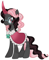 Size: 1024x1254 | Tagged: safe, artist:strawberry-spritz, imported from derpibooru, oc, oc only, pony, unicorn, base used, female, glasses, mare, offspring, parent:fluttershy, parent:king sombra, parents:sombrashy, simple background, solo, transparent background