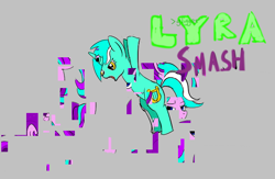 Size: 636x415 | Tagged: safe, lyra heartstrings, starlight glimmer, pony, unicorn, aggie.io, female, mare, open mouth, simple background, smashing