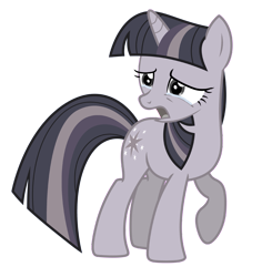 Size: 3523x3738 | Tagged: safe, artist:estories, artist:wardex101, edit, imported from derpibooru, twilight sparkle, pony, unicorn, crying, discorded, discorded twilight, sad, simple background, transparent background, twilight tragedy, unicorn twilight, vector