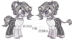 Size: 1024x544 | Tagged: safe, artist:miioko, imported from derpibooru, oc, oc only, earth pony, pony, zebra, base used, choker, clothes, deviantart watermark, duo, earth pony oc, glasses, obtrusive watermark, pants, simple background, transparent background, watermark, zebra oc