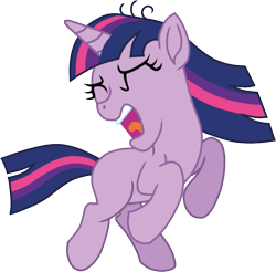 Size: 749x736 | Tagged: safe, alternate version, artist:malte279, imported from derpibooru, twilight sparkle, unicorn, winter wrap up, female, filly, filly twilight sparkle, foal, free to use, no shading, running, screaming, shading, simple background, solo, terrified, transparent background, unicorn twilight, younger
