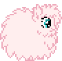 Size: 90x88 | Tagged: safe, artist:botchan-mlp, imported from derpibooru, oc, oc:fluffle puff, pony, animated, desktop ponies, gif, pixel art, simple background, solo, sprite, transparent background, trotting