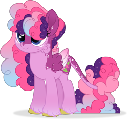 Size: 3760x3548 | Tagged: safe, artist:cirillaq, imported from derpibooru, pinkie pie, twilight sparkle, alicorn, pegasus, pony, fusion, simple background, solo, transparent background, twilight sparkle (alicorn), vector