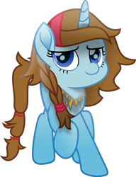 Size: 2553x3326 | Tagged: safe, artist:lincolnbrewsterfan, derpibooru exclusive, imported from derpibooru, oc, oc only, oc:midday shine, pony, unicorn, my little pony: the movie, .svg available, blue eyes, braid, colored pupils, cute face, cute smile, diamond, female, gentle smile, gift art, headband, highlights, inkscape, jewelry, looking up, mare, movie accurate, necklace, ponysona, present, raised hoof, shading, simple background, smiling, solo, stray strand, svg, tail, tail band, transparent background, vector