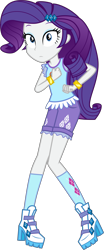 Size: 6000x14368 | Tagged: safe, artist:twilirity, imported from derpibooru, rarity, equestria girls, legend of everfree, .svg available, absurd resolution, camp everfree outfits, clothes, female, inkscape, shorts, simple background, solo, transparent background, vector