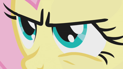 Size: 1280x720 | Tagged: safe, imported from derpibooru, screencap, fluttershy, pegasus, pony, dragonshy, season 1, angry, badass, close-up, extreme close-up, female, flutterbadass, mare, solo