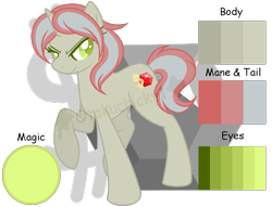 Size: 929x710 | Tagged: safe, artist:otakuchicky1, imported from derpibooru, oc, oc only, oc:roxy, pony, unicorn, female, mare, offspring, parent:limestone pie, parent:sandstone, reference sheet, simple background, solo, transparent background
