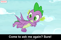 Size: 1920x1260 | Tagged: safe, edit, edited screencap, imported from derpibooru, screencap, spike, dragon, comic:celestia's servant interview, caption, cs captions, cute, detailed background, dragon wings, interview, male, solo, spikabetes, text, winged spike, wings