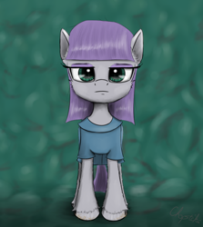 Size: 1850x2077 | Tagged: safe, artist:chopsticks, imported from derpibooru, maud pie, earth pony, pony, cheek fluff, clothes, dress, ear fluff, female, looking at you, mare, solo, unshorn fetlocks