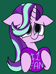 Size: 1738x2262 | Tagged: safe, artist:derpyalex2, imported from derpibooru, starlight glimmer, pony, unicorn, bust, cute, floppy ears, glimmerbetes, green background, heart, simple background, solo, starlight glimmer day