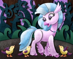 Size: 2048x1654 | Tagged: safe, artist:catscratchpaper, imported from derpibooru, silverstream, cockatrice, hippogriff, pony, chick, female