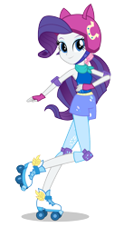 Size: 1095x2000 | Tagged: dead source, safe, imported from derpibooru, rarity, equestria girls, friendship games, bare shoulders, canterlot high, clothes, female, friendship games outfit, friendship games speedskating outfit, helmet, looking at you, official, pads, raised leg, roller skates, school spirit, simple background, skates, skating, sleeveless, solo, speed skating, speedskating outfit, sporty style, transparent background, tri-cross relay outfit, vector, wondercolts