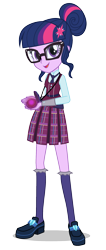 Size: 850x2000 | Tagged: dead source, safe, imported from derpibooru, sci-twi, twilight sparkle, equestria girls, friendship games, clothes, crystal prep academy, crystal prep academy uniform, crystal prep shadowbolts, cute, female, glasses, looking at you, magic capture device, official, open mouth, open smile, pleated skirt, school uniform, shoes, simple background, skirt, smiling, socks, solo, transparent background, vector