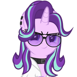 Size: 5600x5632 | Tagged: safe, artist:mrvector, imported from derpibooru, starlight glimmer, pony, unicorn, absurd resolution, aviator sunglasses, clothes, female, mare, simple background, smiling, smug, solo, sunglasses, transparent background, vest