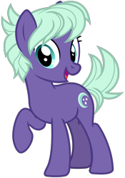 Size: 2100x3000 | Tagged: safe, artist:cheezedoodle96, imported from derpibooru, earth pony, pony, .svg available, female, friendship student, full body, high res, hooves, looking at you, mare, open mouth, open smile, raised hoof, show accurate, simple background, smiling, smiling at you, solo, svg, tail, transparent background, vector