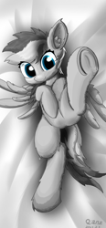 Size: 720x1552 | Tagged: safe, artist:qianz, derpibooru exclusive, imported from derpibooru, oc, oc only, pegasus, pony, bed, solo