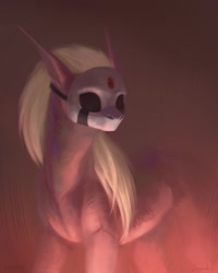 Size: 1728x2160 | Tagged: safe, artist:inarimayer, imported from derpibooru, oc, earth pony, pony, bust, earth pony oc, mask, solo