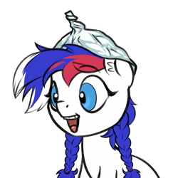 Size: 900x900 | Tagged: safe, artist:kovoranu, imported from derpibooru, oc, oc only, oc:marussia, earth pony, pony, current events, female, hat, nation ponies, russia, simple background, solo, tinfoil hat, transparent background