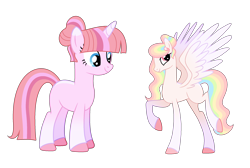 Size: 2592x1740 | Tagged: safe, artist:cindystarlight, imported from derpibooru, oc, oc only, pegasus, pony, unicorn, base used, female, mare, simple background, transparent background