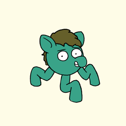 Size: 1000x1000 | Tagged: safe, artist:potatoconnoisseur, derpibooru exclusive, imported from derpibooru, oc, oc only, crab pony, cyriak, grin, looking at you, meme, not salmon, smiling, solo, wat