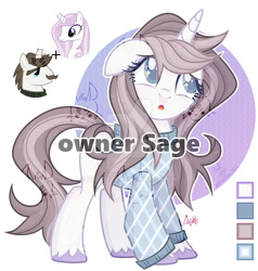 Size: 1280x1342 | Tagged: safe, artist:hoochuu, artist:lazuli0209, imported from derpibooru, fleur-de-lis, hondo flanks, pony, unicorn, abstract background, base used, clothes, deviantart watermark, eyelashes, female, fusion, male, mare, obtrusive watermark, open mouth, screencap reference, simple background, smiling, stallion, watermark, white background