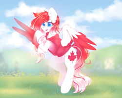 Size: 2506x2002 | Tagged: safe, alternate version, artist:babiiclouds, artist:cofiiclouds, imported from derpibooru, oc, oc only, oc:making amends, pegasus, pony, clothes, colored wings, hoodie, patreon, patreon reward, solo, two toned wings, wings