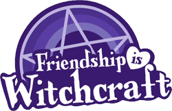 Size: 720x466 | Tagged: dead source, safe, imported from derpibooru, friendship is witchcraft, 2014, logo, no pony, simple background, text, transparent background