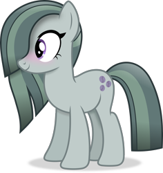 Size: 3170x3359 | Tagged: safe, artist:anime-equestria, imported from derpibooru, marble pie, earth pony, pony, blushing, cute, female, hair over one eye, high res, mare, shadow, simple background, smiling, solo, transparent background, vector