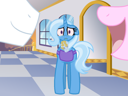 Size: 1126x840 | Tagged: safe, artist:xxpastelpawxx, imported from derpibooru, prince blueblood, suri polomare, trixie, oc, crying, infidelity, offspring, parent:prince blueblood, parent:trixie, parents:bluetrix