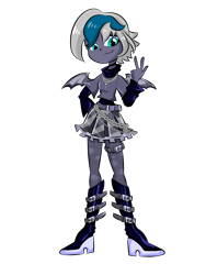 Size: 3000x4000 | Tagged: safe, artist:windywendy29, imported from derpibooru, oc, oc only, oc:elizabat stormfeather, equestria girls, belt, boots, chains, choker, clothes, commission, equestria girls-ified, female, high heel boots, jewelry, necklace, ponied up, ripped stockings, shirt, shoes, simple background, skirt, socks, solo, stockings, sweater, t-shirt, thigh highs, torn clothes, transparent background, wings