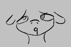 Size: 143x94 | Tagged: safe, pony, aggie.io, drool, lowres, monochrome, open mouth, simple background