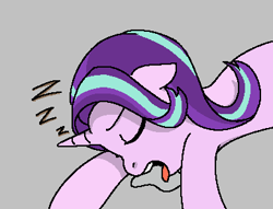 Size: 389x297 | Tagged: safe, starlight glimmer, pony, unicorn, aggie.io, drool, eyes closed, female, mare, open mouth, simple background, sleeping