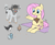 Size: 280x231 | Tagged: safe, artist:dotkwa, fluttershy, oc, oc:peep, bird, pegasus, pigeon, pony, aggie.io, behaving like a bird, female, gray background, mare, seed, simple background, sitting