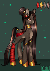 Size: 1600x2262 | Tagged: safe, artist:kit0lik, imported from ponybooru, oc, oc only, oc:zlata illusory, earth pony, pony, decoration, earth pony oc, female, gold, jewelry, long mane, long tail, mare, princess, reference, reference sheet, solo, solo female, tall