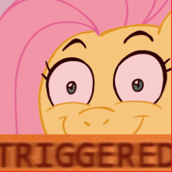 Size: 256x256 | Tagged: safe, artist:denchik, imported from ponybooru, fluttershy, pegasus, pony, :), adorasexy, animated, cute, female, gif, looking at you, mare, meme, seizure warning, sexy, shyabetes, smiling, smirk, solo, triggered, vibrating