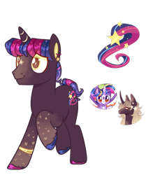 Size: 1305x1564 | Tagged: safe, artist:goldlines005, imported from derpibooru, oc, oc:glowing star, pony, unicorn, horn, horn ring, jewelry, offspring, parent:oc:glowing star, parent:twilight sparkle, parents:canon x oc, raised hoof, ring, simple background, smiling, transparent background, unicorn oc