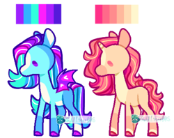 Size: 400x316 | Tagged: safe, artist:goldlines005, imported from derpibooru, oc, oc only, bat pony, pony, unicorn, base used, bat pony oc, bat wings, duo, horn, simple background, transparent background, unicorn oc, wings