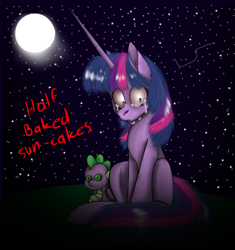 Size: 2118x2249 | Tagged: safe, artist:jerry may, imported from derpibooru, spike, twilight sparkle, pony, unicorn, fanfic:half-baked sun cakes, spike doll, unicorn twilight