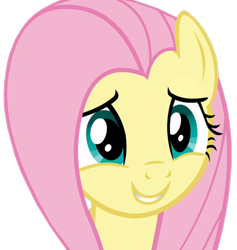 Size: 874x922 | Tagged: safe, artist:twilyisbestpone, edit, edited screencap, imported from derpibooru, screencap, fluttershy, pegasus, pony, background removed, bust, cute, female, mare, not a vector, shyabetes, simple background, smiling, solo, transparent background