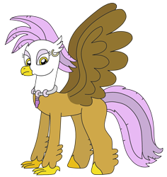 Size: 2137x2262 | Tagged: safe, artist:supahdonarudo, imported from derpibooru, gilda, classical hippogriff, hippogriff, ear piercing, earring, hippogriffied, jewelry, mohawk, necklace, piercing, simple background, species swap, transparent background