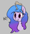 Size: 195x219 | Tagged: safe, artist:firecracker, izzy moonbow, pony, unicorn, aggie.io, bust, female, g5, hi, mare, open mouth, peanut, portrait, solo