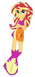 Size: 268x588 | Tagged: safe, imported from twibooru, sunset shimmer, equestria girls, image, png, solo