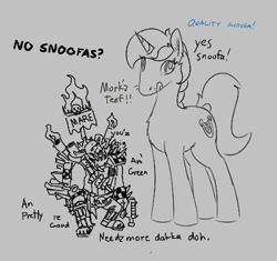 Size: 405x381 | Tagged: safe, anonymous artist, artist:rhorse, lyra heartstrings, ork, unicorn, aggie.io, crossover, female, mare, warhammer (game), warhammer 40k, whiskers