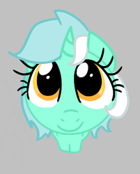 Size: 348x432 | Tagged: safe, lyra heartstrings, pony, unicorn, aggie.io, female, looking up, lowres, mare, simple background, smiling