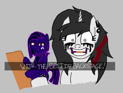 Size: 611x465 | Tagged: safe, oc, oc only, pony, unicorn, aggie.io, female, makeup, mare, open mouth, simple background, smiling