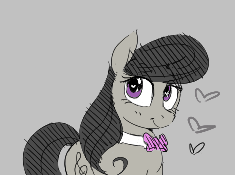 Size: 235x175 | Tagged: safe, artist:hattsy, octavia melody, earth pony, pony, aggie.io, female, heart eyes, lowres, mare, simple background, smiling, wingding eyes