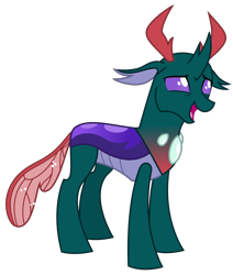 Size: 1572x1853 | Tagged: safe, artist:sketchmcreations, imported from derpibooru, pharynx, changedling, changeling, to change a changeling, male, open mouth, prince pharynx, simple background, smiling, solo, standing, transparent background, vector